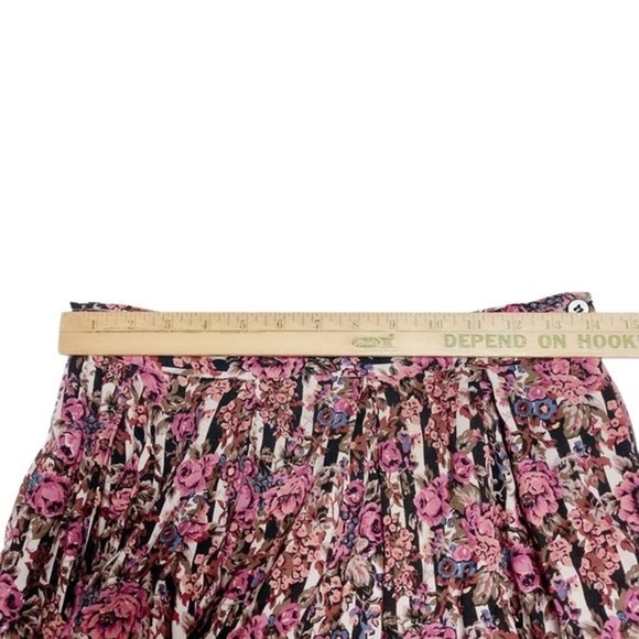 Vintage Intuition Floral Grandmacore Pleated Pocket Maxi Skirt Made in USA - Picture 8 of 12